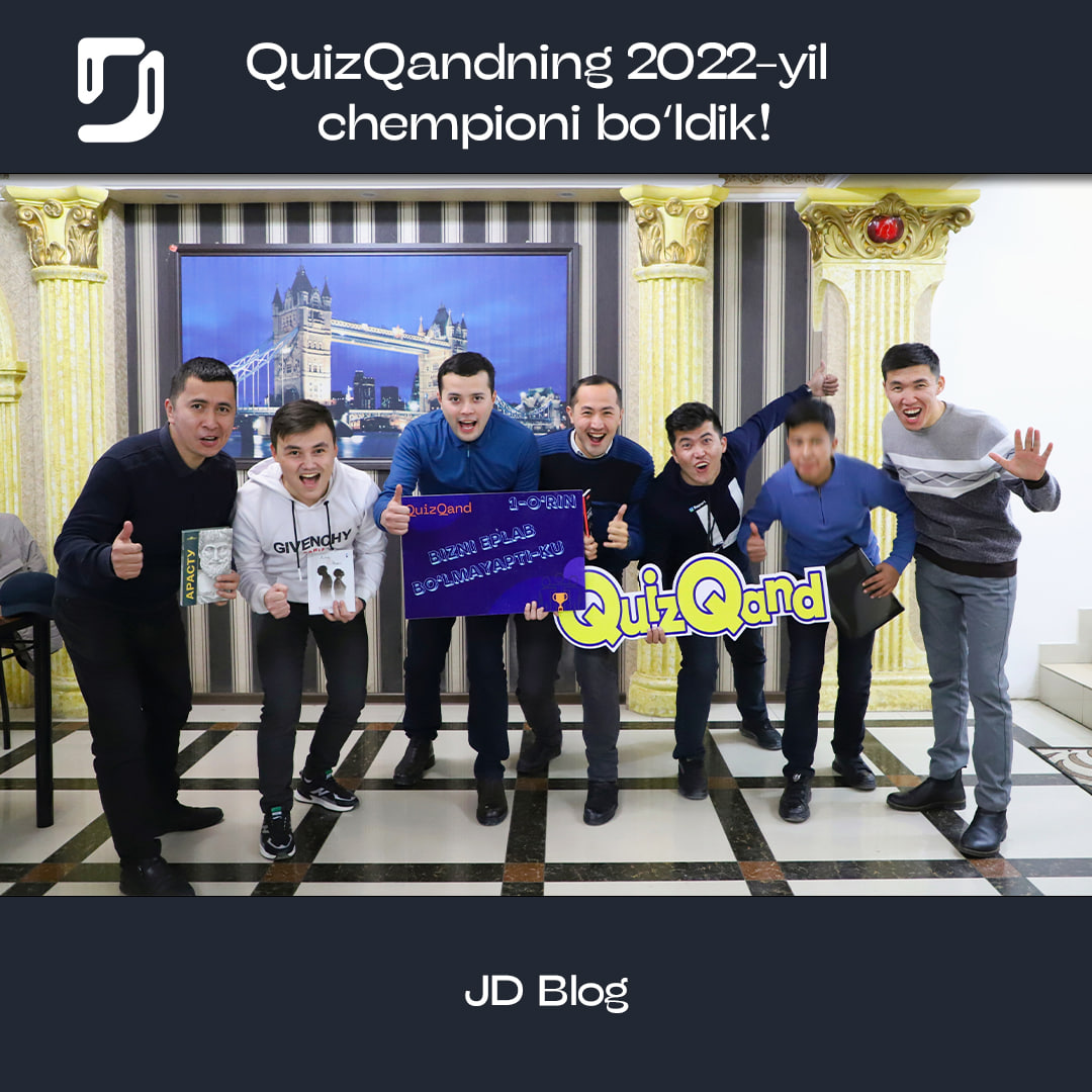 Samarqanddagi QuizQandning 2022-yil chempioni boʻldik!